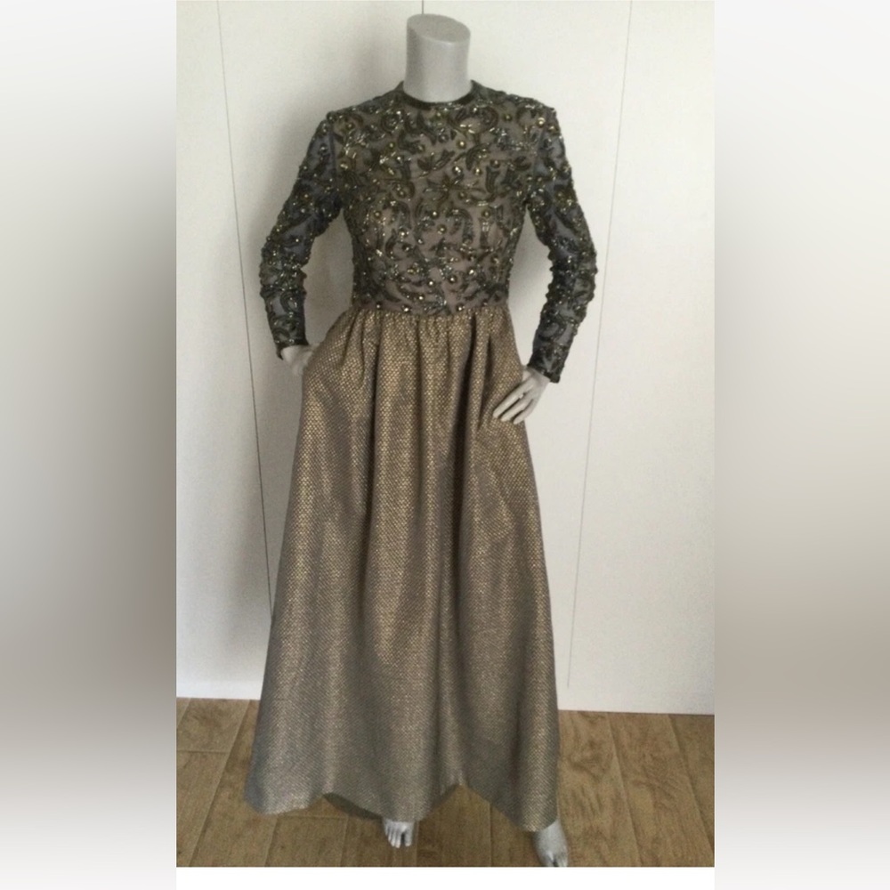 Victoria Royal Ltd. Vintage Beaded Evening Gown Size 4